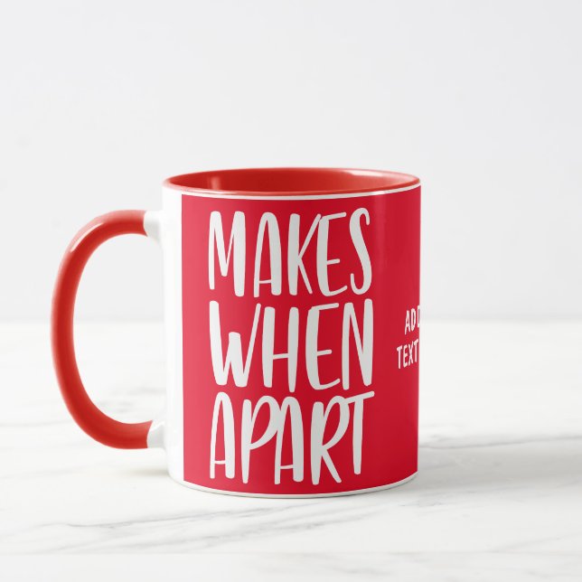 Valentine Couple Makes When Apart Couple Mug (Left)
