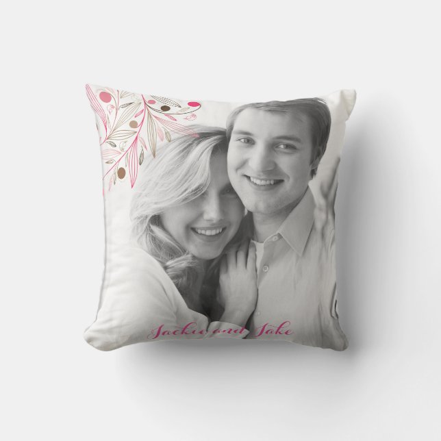 Valentine couple name love pillow (Front)