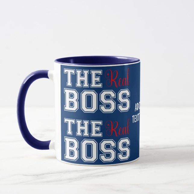 Valentine Couple The Real Boss Couple Husband/Wife Mug (Left)