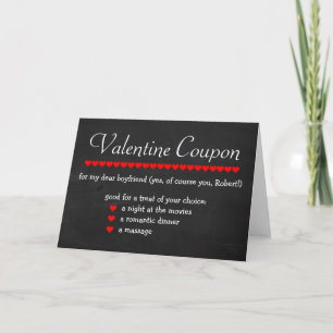 Valentine Coupon Holiday Card
