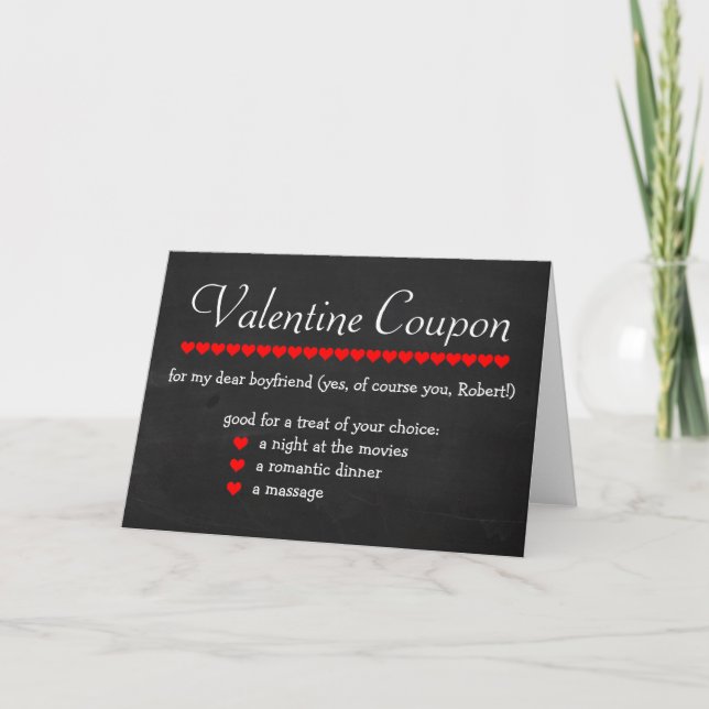 Valentine Coupon Holiday Card (Front)