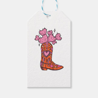 Valentine Cowboy Boot Gift Tags