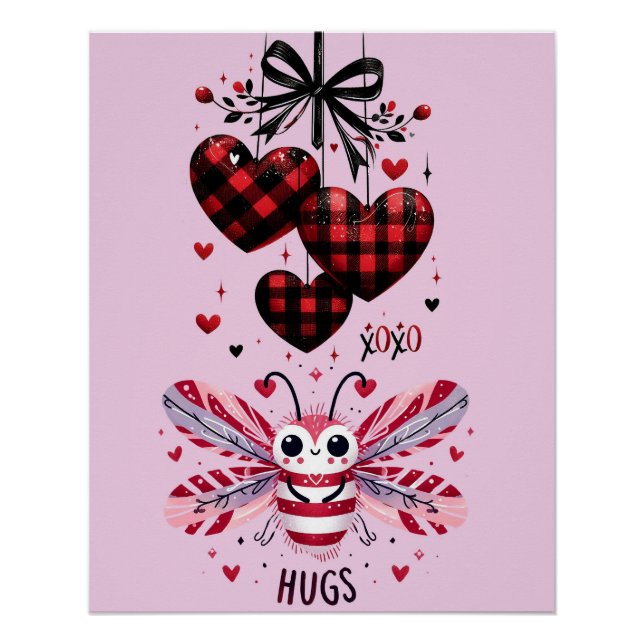 VALENTINE CUDDLE BUG HUGS POSTER (Front)