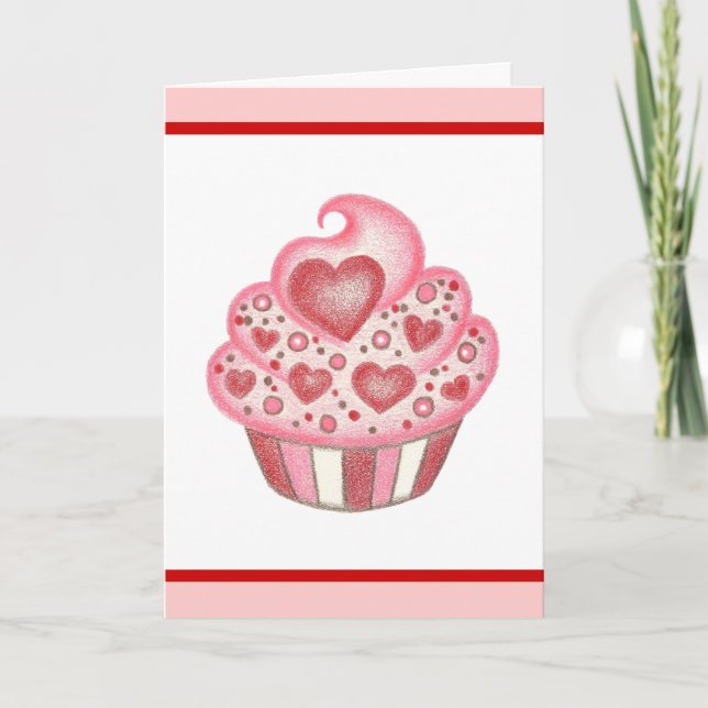 Valentine Cupcake Card (Front)