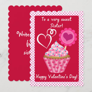 Valentine Cupcake for Sweet Sister