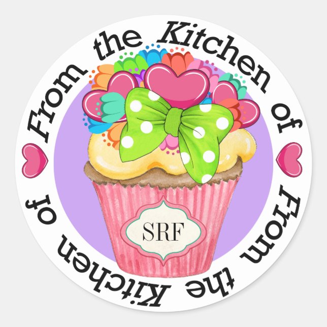 Valentine Cupcake Kitchen Sticker (Front)