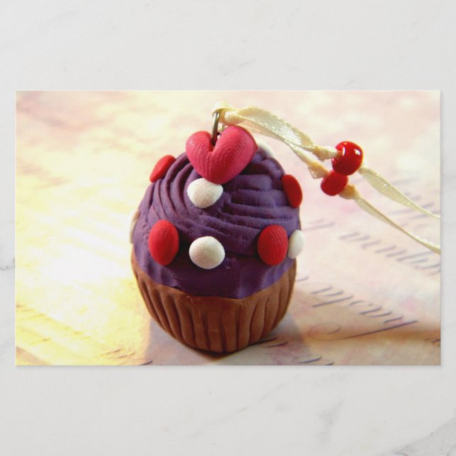 Valentine Cupcake Stationery (Front)