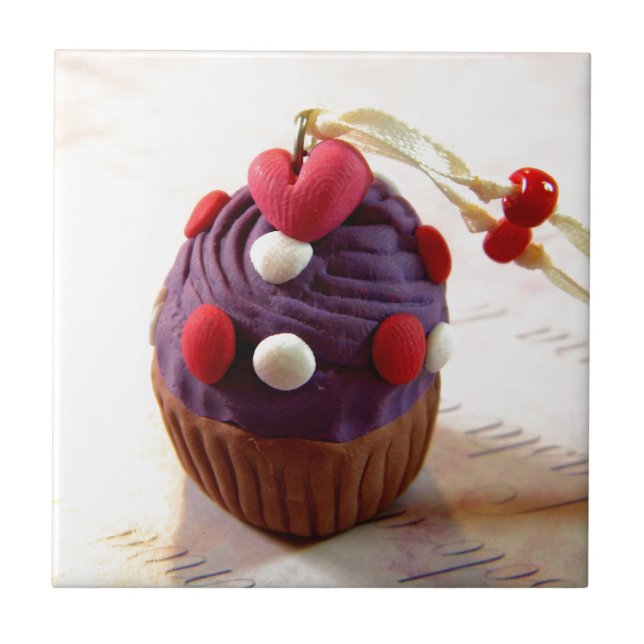 Valentine Cupcake Tile (Front)