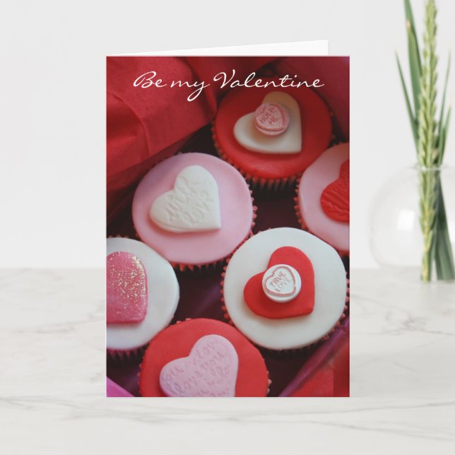 Valentine Cupcakes Holiday Card (Front)