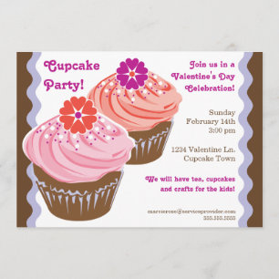 Valentine Cupcakes Invitation