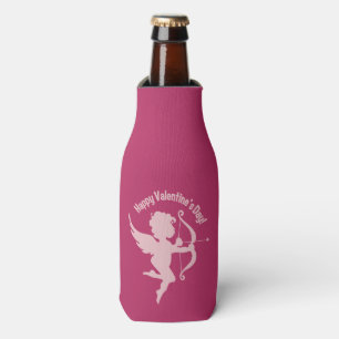 Valentine Cupid custom monogram bottle cooler