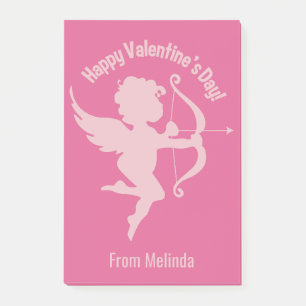 Valentine Cupid custom name Post-It notes