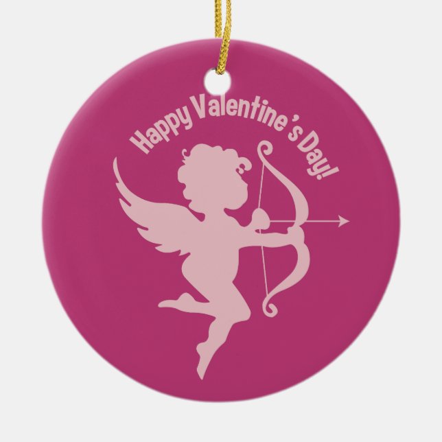 Valentine Cupid custom ornament (Front)