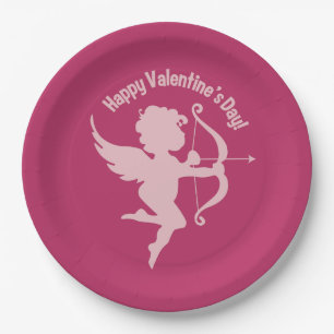 Valentine Cupid paper plates