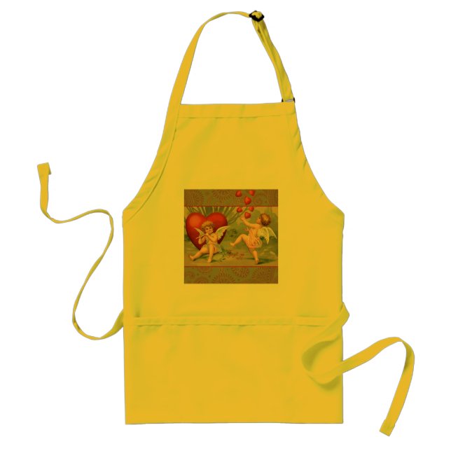 Valentine Cupids Love Antique Vintage Standard Apron (Front)