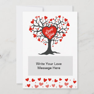Valentine Custome Message Holiday Card