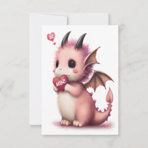 Valentine Cute Dragon  Card