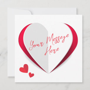 Valentine Cute Paper Hearts Script