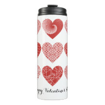 Valentine cute sweet love red heart pattern