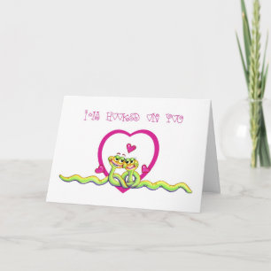 Valentine Cute Worm Couple Holiday Card
