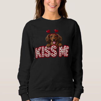 Valentine Dachshund puppy dog Sweatshirt