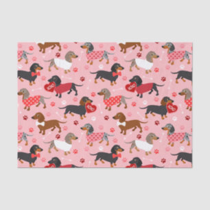 Valentine Dachshund Tissue Paper