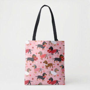 Valentine Dachshund Tote Bag