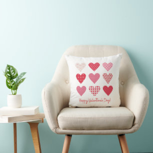 Valentine Day 2023 Sweet Red Hearts Cushion