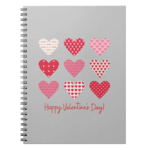 Valentine Day 2023 Sweet Red Hearts    Notebook