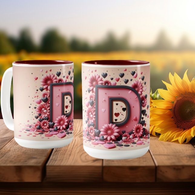 Valentine Day 3D A to Z Alphabet Coffee Mug (Creator Uploaded)