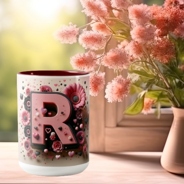 Valentine Day 3D A to Z Alphabet Coffee Mug (Creator Uploaded)