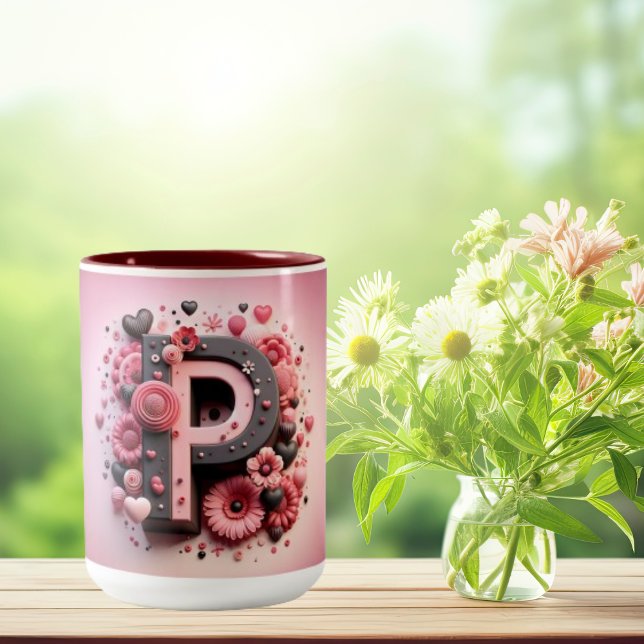 Valentine Day 3D A to Z Alphabet Coffee Mug (Creator Uploaded)
