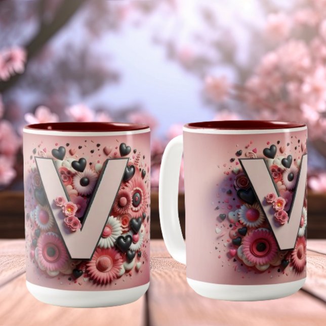 Valentine Day 3D A to Z Alphabet Coffee Mug (Creator Uploaded)