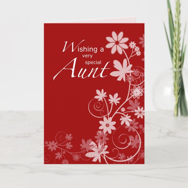 Valentine Day Aunt Holiday Card (Front)