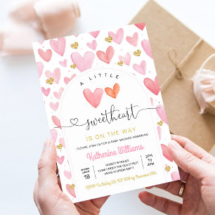 Valentine Day Baby Shower Invitation