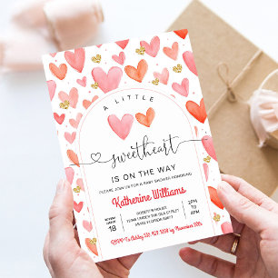 Valentine Day Baby Shower Invitation