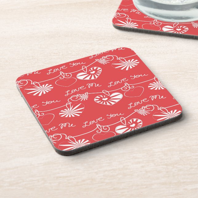 Valentine Day Background Coaster (Left Side)