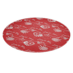 Valentine Day Background Cutting Board