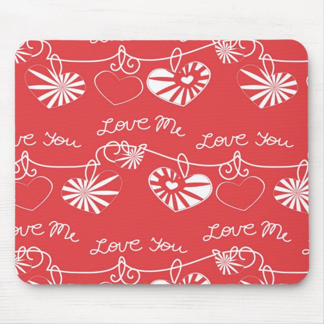 Valentine Day Background Mouse Mat (Front)