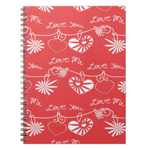 Valentine Day Background Notebook