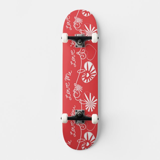 Valentine Day Background Skateboard (Front)