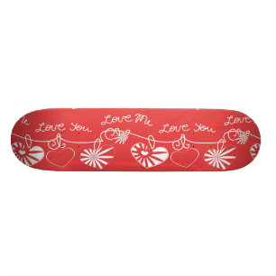 Valentine Day Background Skateboard
