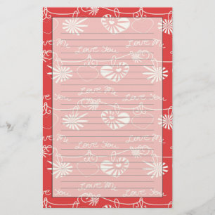 Valentine Day Background Stationery