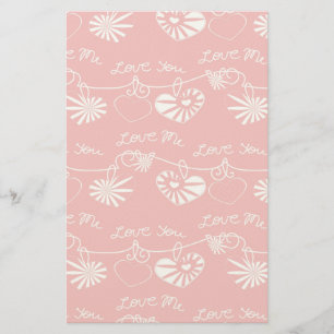 Valentine Day Background Stationery