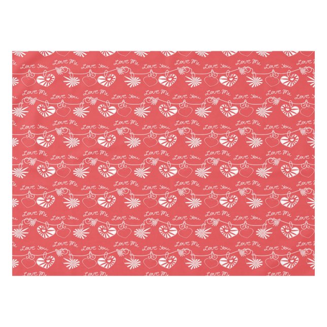 Valentine Day Background Tablecloth (Front (Horizontal))