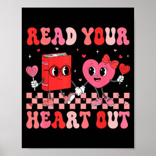 Valentine Day Book Read Your Heart Out Lovers Teac Poster