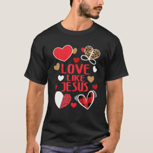 Valentine Day Christian Gift Buffalo Plaid Love Li T-Shirt