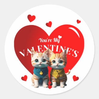 Valentine day  classic round sticker