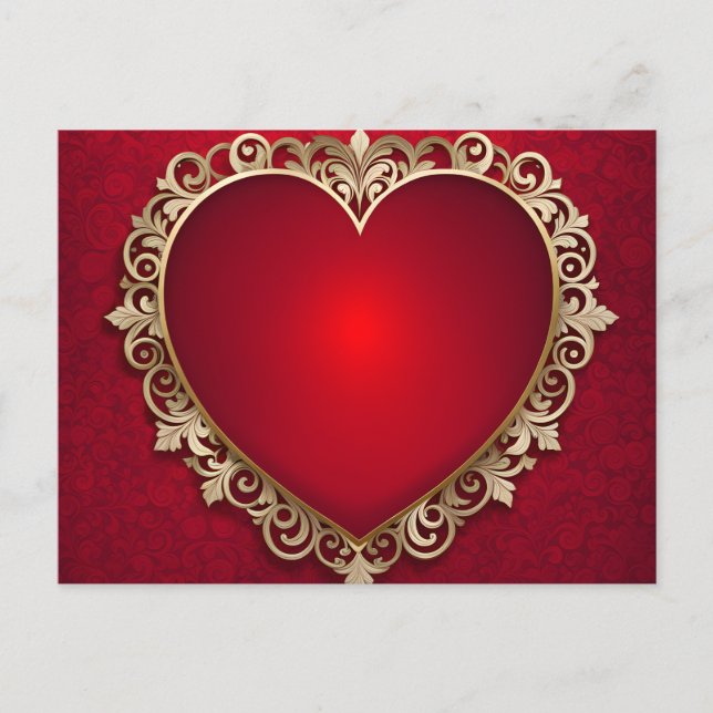 Valentine day design postcard (Front)
