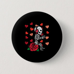 Valentine Day Gamer Skeleton Gaming Men Boys Kid Y 6 Cm Round Badge